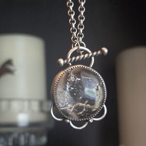 Crystal Quartz Round Dewdrop Necklace